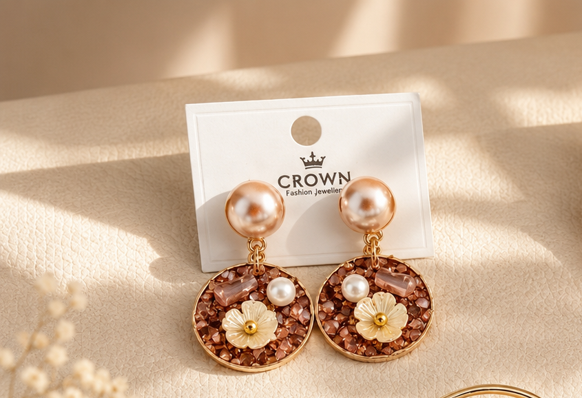 Rose gold Drop earring