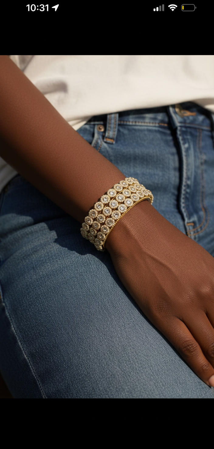Leela Peal Floral Bangle